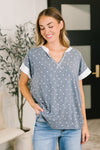 Dot, Dot, Dot V-Neck Casual Top