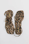 Eyeful Square Toe Ankle Strap Sandal in Leopard