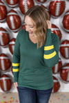 IN STOCK GameDay Larissa Long Sleeve Top - Green Bay