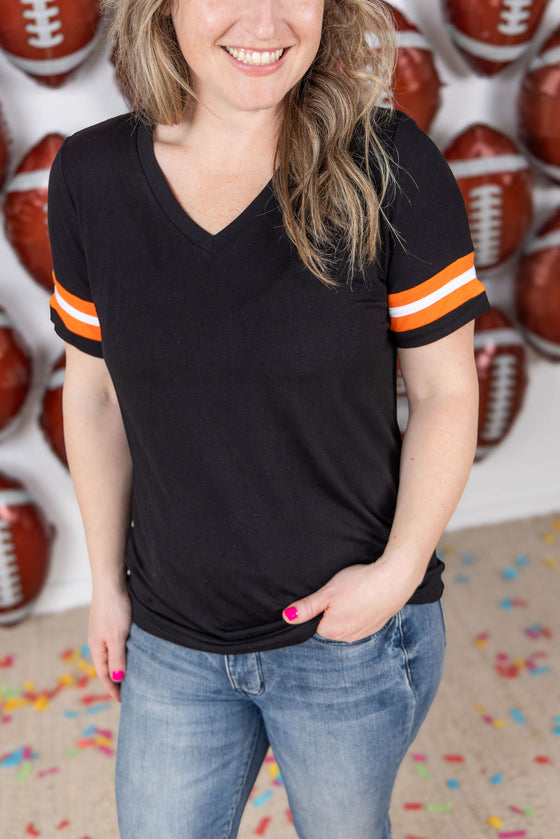 IN STOCK GameDay Tessa Short Sleeve Top - Cincinnati