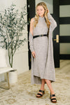 Glam Dress and Cardigan Set in Chocolate