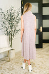 Glam Dress and Cardigan Set in Wine