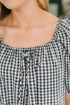 Great Gingham Square Neck Blouse