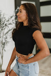 Halfway to Heaven Cropped Top in Black