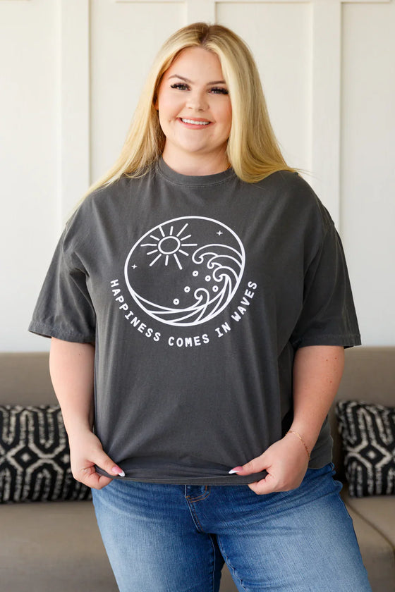 Happiness Comes in Waves Tee