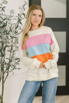 Humor Me Color Block Relaxed Pullover