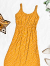 IN STOCK Reagan Ribbed Midi Dress - Pumpkin Floral