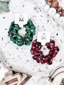  IN STOCK Plaid Snowflake Scrunchie