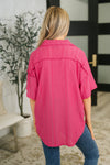 I Mean Business Eyelet Knit Button Down Top