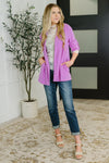I'm Really That Gal Open Front Blazer in Orchid Glow