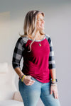 Cardinal Checks Raglan