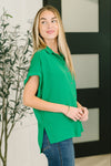 Keep Up Collared Button Down in Green