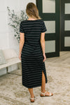 Keep em' Talkin Scoop Neck Midi Dress
