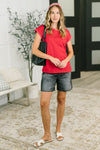 Little Details Trim Detail Top in Ruby