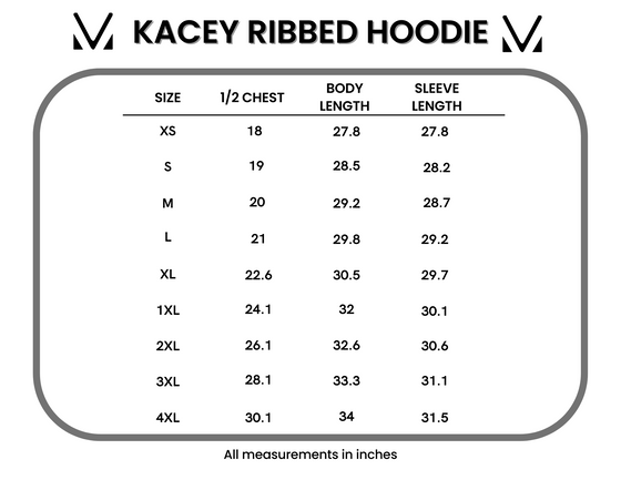 IN STOCK Kacey Ribbed Hoodie - Black