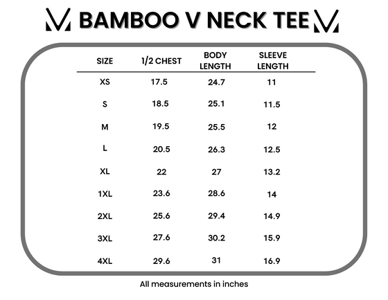 IN STOCK Bamboo V Neck Tee - Black