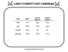 Carly Confetti Dot Cardigan - Aqua Blue