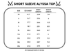 Short Sleeve Alyssa Top - Yellow
