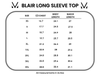 Blair Long Sleeve Top - Blue