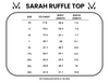 Sarah Ruffle Short Sleeve - Sun Kissed Coral
