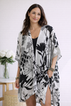 Monochrome Bloom Kimono