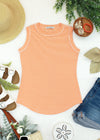 Morgan Micro Striped Tank - Orange