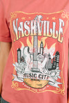 Nashville Music City Casual Graphic Tee