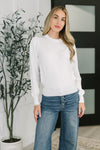 Necessary Closet Space Long Sleeve Top in White