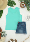 Noelle Tank - Turquoise
