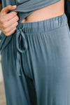 Ol' Reliable Top and Bottom Lounge Set in Dusty Blue
