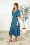 Olive Dress in Blue Vineyard
