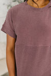 On Repeat Cable Ribbed Knit Tee