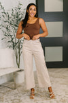 Only Pair High Waisted Wide Leg Bottoms in Linen