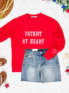 Corrine Embroidered Pullover Top - Patriot at Heart