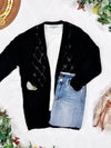 IN STOCK Open Knit Cardigan - Black