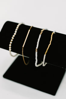  Poised & Polished Bracelet Set in White and Gold