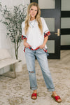 Pretty Prideful Patchwork Detail Top