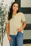 Pushing Through Button Down Top