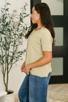 Pushing Through Button Down Top