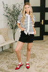 Rational Ruffle Textured Knit Blouse