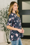 Really Simple Floral Henley Top- 3/3/2026 NEW