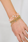 Rose & Radiance Bracelet Set in Pink and Gold