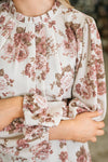 Shockingly Savvy Pleated Floral Blouse