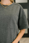 So Thoughtful That Way Textured T-Shirt Dress