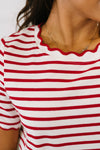 Something New Scalloped Hem Top