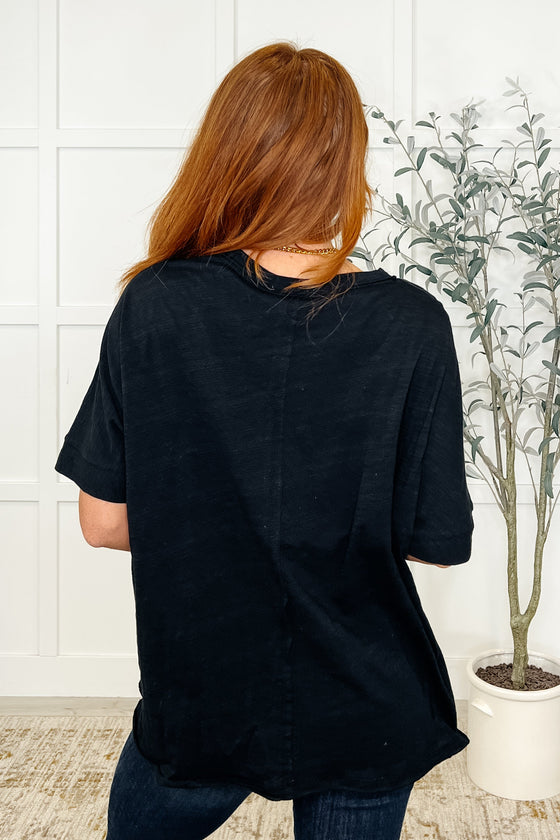 The Layback Relaxed Basic Tee in Black