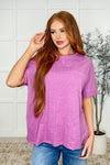 The Layback Relaxed Basic Tee in Hot Magenta