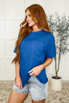 The Layback Relaxed Basic Tee in Royal Blue