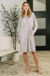 The Person You Are V-Neck Leopard Print Dress