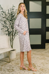 The Person You Are V-Neck Leopard Print Dress